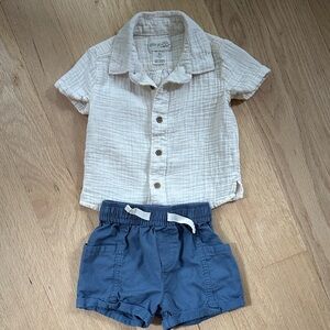 Little Planet by Carters baby 2-piece organic cotton short set